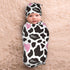 Osvbs Set Cow Print Pink Heart Baby Stuff Swaddle Blanket Wrap Baby Newborn Blanket Soft Sleep Sack Stretchy