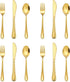 12-Piece Gold Kids Silverware Set, E-far Stainless Steel Toddler Utensils Safe for Preschooler/Children, Includes 4