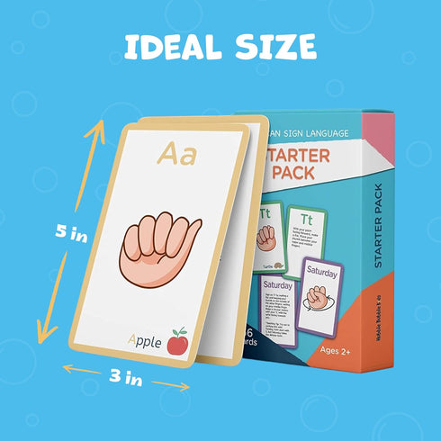 180 Hubble Bubble Kids American Sign Language Cards for Toddlers and Beginners - ASL Flash Cards for Babies, Toddlers