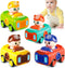 Keamaidy Baby Car Toys for Toddler 1-3, 4PCS Press to Go Push