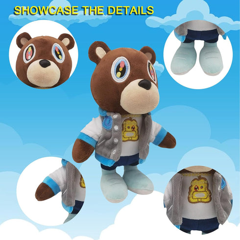Cute Plush Bear Toy - 10 Inch Soft Stuffed Animal, Perfect Graduation Gift for Kids and Fans