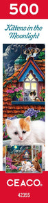 Ceaco - Harmony - Image World - Kittens in The Moonlight - 500 Piece Jigsaw Puzzle for Adults