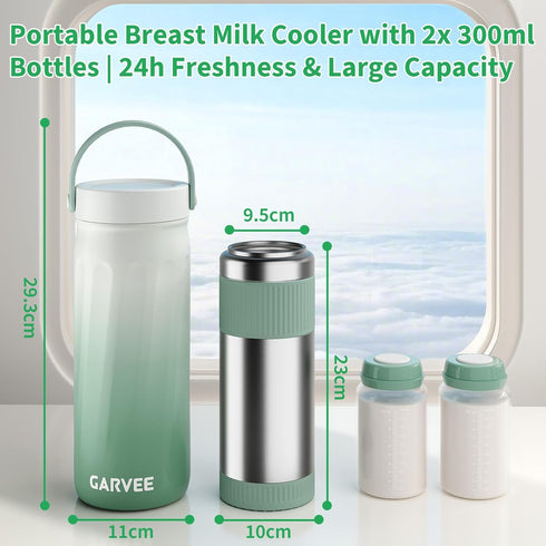 PeacefulHues 360 24 2pcs 10oz Portable Breast Milk Cooler with Total Cooling for Hours Outdoor Breastmilk Chiller