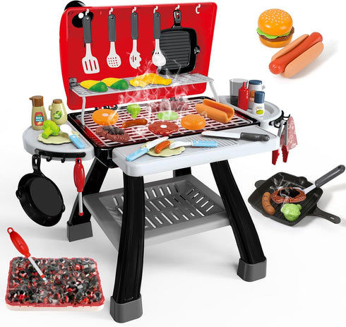 35pcs Kitchen Toy Set, Toy BBQ Grill Set, Cooking Toy Set, Little