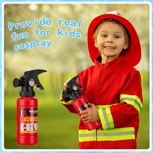 24 Pcs 7 Inch Fire Extinguisher Squirter Toys, Realistic Firefighter Water Squirt Toys for Boys Girls Pool Party Favors
