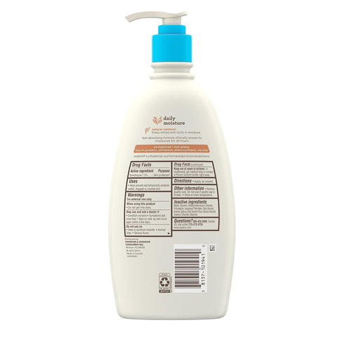 Aveeno Baby Daily Moisture Body Lotion for Delicate Skin, Natural Colloidal Oatmeal, Hypoallergenic, Twin Pack, 2 x 18