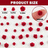HOMICO 200 Pieces Tiny Red Rose Decor for Dollhouse Mini Resin Decor for Crafts Tiny Things for Fairy Garden Micro