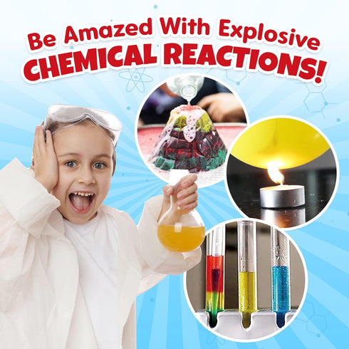 Playz 52 Extreme Kids Chemistry Experiments Set | STEM Activities & Science Kits for Kids Age 8-12