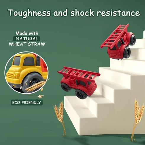 Baimiby 3 4 3-4 Toddler Car Toys for Year Old, Pcs Dump Truck Toys and Mixer Cement,BPA Free Outdoor Toys