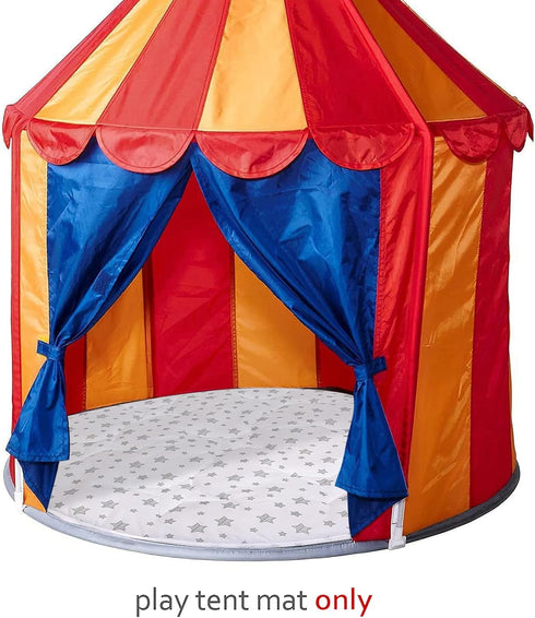 D=40'' Kids Pop Up Tent with Anti Slip Bottom, Round Play Mat for Baby, Indoor Playhouses Quilted Mat, Round Area Rug