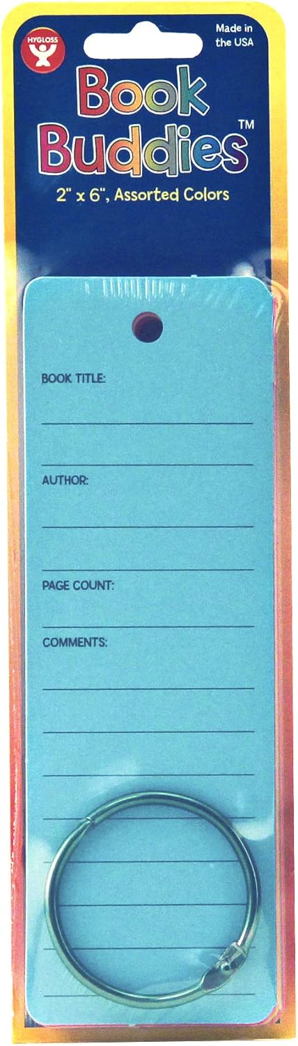 10-12 1 2 6 Inches Pack 25 Hygloss Products Bookmarks - Book Buddies - Reading Log - Assorted Vibrant Colors