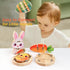 HUZU Easter Snap Builders, Easter Basket Stuffers Bunny, Carrot, Egg, Chick Wooden Puzzle Toy, Basket Essentials Take