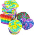 NUENUN 10pcs Random Silicone Tie-dye Push pop Bubble Fidget Toy, Autism Special Needs