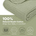 Set Comfy Cubs Green Muslin Fitted Changing Pad Cover and Baby Blanket