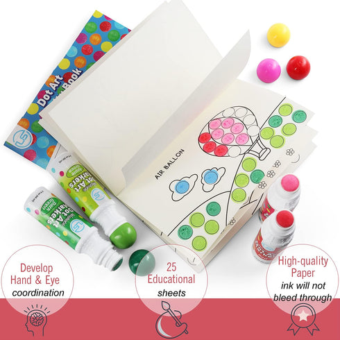 Dot Markers | Bingo Daubers, 12 Washable Color Dot Markers for Toddlers, Bingo Markers, Toddler Arts and Crafts