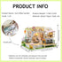 DIY Miniature House Kit for Adults, 3D Wooden Mini Dollhouse Kit, Lovely Cats Coffee Garden Home Decor Gift
