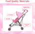 Set 12" Set Baby Doll with Stroller - Baby Doll with Pacifier Gift - Pink Fabric Baby Stroller Toy for Kids - Foldable