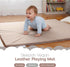 (50" 50") Tummy 1.5" Baby Play Mat for Floor x Waterproof Vegan Leather - Easy to Clean w Removable Cover - Mat