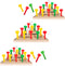 Wooden Triangle Peg Board Game - 3 Pack Retro Mini Travel Game