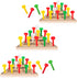 Wooden Triangle Peg Board Game - 3 Pack Retro Mini Travel Game