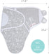 The Peanutshell Baby Swaddle Blankets, 3 Pack Wrap Set for Boys or Girls, Grey Safari Animals & Stars (Medium/Large)