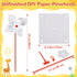 Simgoing 300 Summer 250th 4 (5.12 Inch) Pcs DIY Pinwheels for Kids Party Favor Paper Craft Kits Bulk White Pinwheels