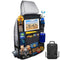 Ecurfu Backseat Car Organizer with 10 Compartments, 10 Inch Tablet Holder, Waterproof Storage Bag for Kids Cars (Black)