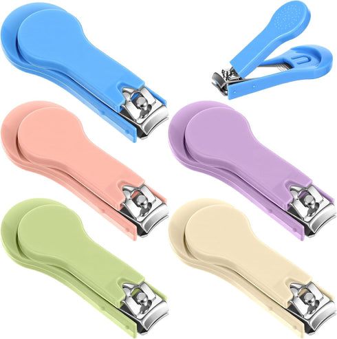 Qianyu 5 Pcs Baby Nail Clippers Fold Up Baby Nail Clippers Stainless Steel