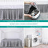 14" Crib Bed Skirt Grey Pleated with White Lovely Pompoms, Bedding Dust Ruffle for Boys, Drop, Fit All Standard Crib