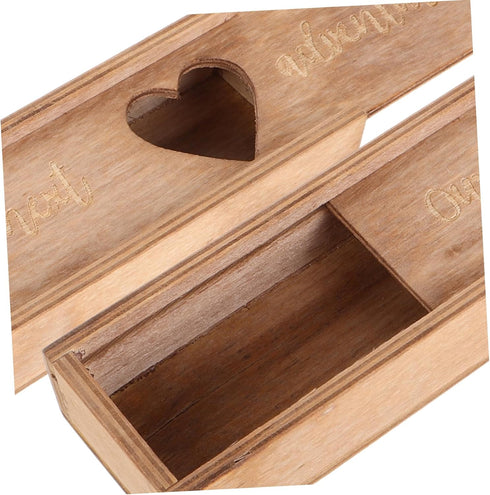 Pregnancy Test Keepsake Box Lid Decorative Wooden Announcement Case for Reveal Multifunctional Storage for Precious