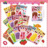OTAITY 24 Sheets Make Your Own Ice Cream Stickers for Kids Toddlers, Make a Face Sticker Mix and Match Watermelon