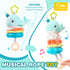 0-6-12-18 Jollybaby Baby Musical Pull String Hanging Toy for Stroller Car Seat Crib Play Gym, Plush Stuffed Whale Toy
