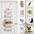 5 Closet ANTIS'S HOME Over the Door Organizer Macrame Boho Nursery Storage with Large Woven Pockets, Hanging Basket