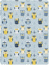 miaozhen 1 Pack 52x28 Cotton Baby Crib Sheets Comfy Breathable Funny Ocean Owl Blue Crib Mattress Sheet for Nursery