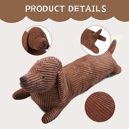 36 Inch Dachshund Dog Stuffed Animal Plush, Long Weiner Dog Body Pillow, Cute Large Plushies Decor Gift for Kids