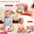 DELUTIQUE 1 12-18 1-3, 1st Baby Bus Toy for Year Old Girl Gifts, Montessori Musical Bus Toy for Baby Months, Baby Piano