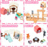 43Pcs Cat Figures Playset, Interactive Pretend Play Kit, Realistic Cats Care Center for Girls Boys Age 3 4 5 6+,