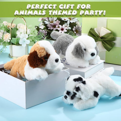 Skylety 7.87 Inches Plush Dog Stuffed Animal, Soft Puppy Pillow Toy Set for Girls Kids Dog Theme Party Favor