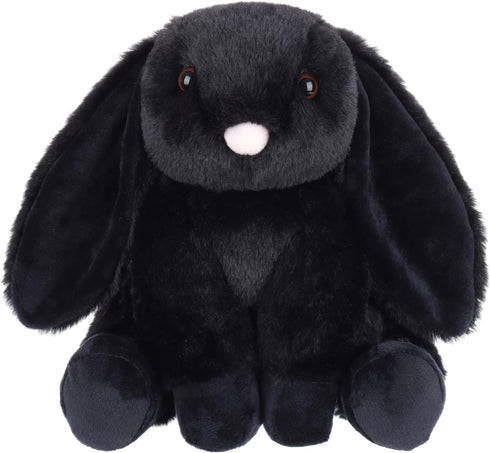 Apricot Lamb Toys Plush Bunny Rabbit, Stuffed Animal with Fluffy Soft Ears (Black, Small-8")