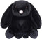 Apricot Lamb Toys Plush Bunny Rabbit, Stuffed Animal with Fluffy Soft Ears (Black, Small-8")