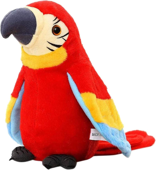 Talking Macaw Parrot Plush Toy - Repeat What You Say, Electronic Record Animated Bird for Kids, Boys, Girls Christmas