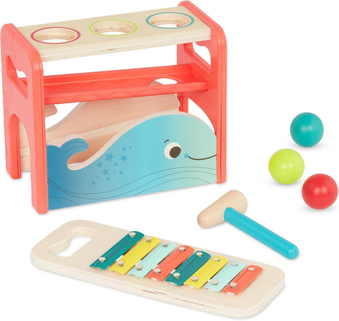 B. toys- Xylo-Pound Whale, Musical Instrument with Hammer & Balls for Developmental Play for Toddlers 1 Year+
