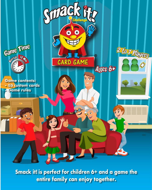 Arizona GameCo Smack It! Family Card Game for Kids - Fun, Easy to Learn, Perfect Gift for Ages 6-12