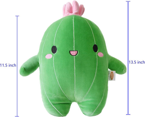 BABOLI Cuddly Cactus Stuffed Plant Animal Plush Toy Pillow, 13.5 Inch, Sweet Mascot Gifts for Kids