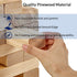 ApudArmis Giant Tumble Tower, 54 PCS Pine Wooden Stacking Timber Game with 1 Dice Set
