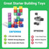 1.38 inch Magnetic Blocks Toddler Toys, 30pcs Translucent Building Blocks for Ages 2-7, Preschool STEM Montessori Toys