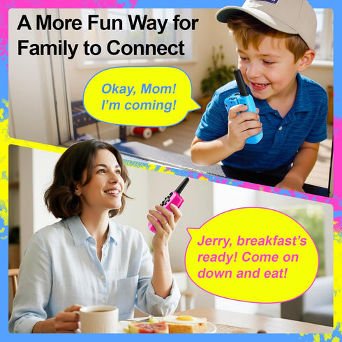SANJOIN 3-12 3 4 3 4 5 6 7 8 9 Walkie Talkies for Kids Games Outdoor Toys for Year Old Boys Girls, Miles Range Walkie