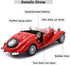 1:28 Scale Diecast Metal Antique Classic Model Cars, Collectible Toy Gifts in Red, Length 6.5in/16.8cm