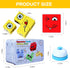 Safmord 3+ (64 16 1Bell) Montessori Puzzle Game for Kids - Wooden Face Changing Magic Cube Game, Educational Face