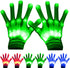 LED Gloves with Flash Finger Lights - 3 Colors, 10 Modes Colorful Light Up Gloves for Christmas Parties